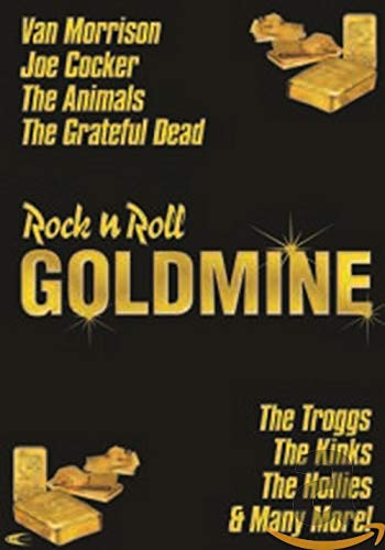DVD cover for āRock N Roll Goldmineā with gold bars and artist names.