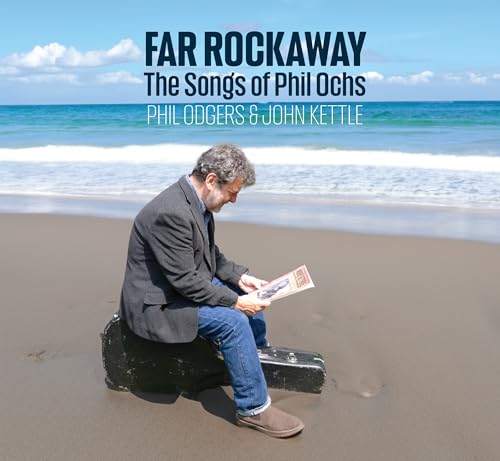 CD cover: man on beach reading, text “Far Rockaway” above ocean.