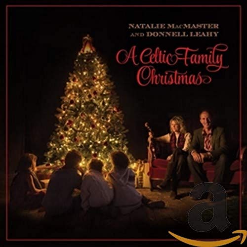 CD cover: family by a Christmas tree, titled “A Celtic Family Christmas.”