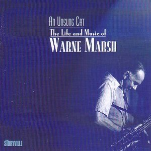 CD cover for Warne Marsh biography, featuring a saxophonist in profile.