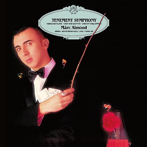 Album cover for Marc Almond’s “Tenement Symphony” featuring a portrait and rose.