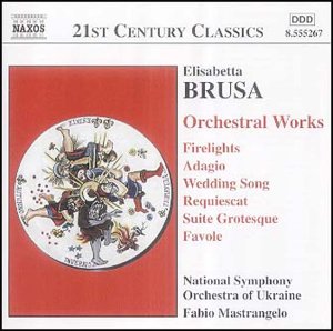 CD cover for "Brusaorchestral Works Vol 2" featuring a colorful, circular illustration.