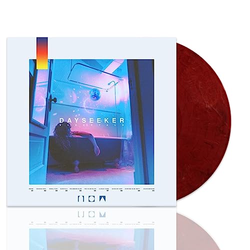 Dayseeker Sleeptalk vinyl record with red disc and blue album art.