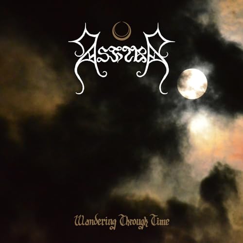 CD cover for Ashtar’s “Wandering Through Time” with dark, cloudy sky.