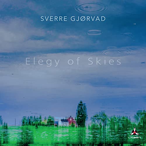 CD cover for Sverre Gjorvad’s “Elegy of Skies” with water reflections.