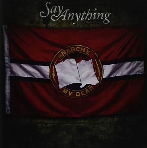 Say Anything" album cover: red flag with anarchy symbol and white stripes.