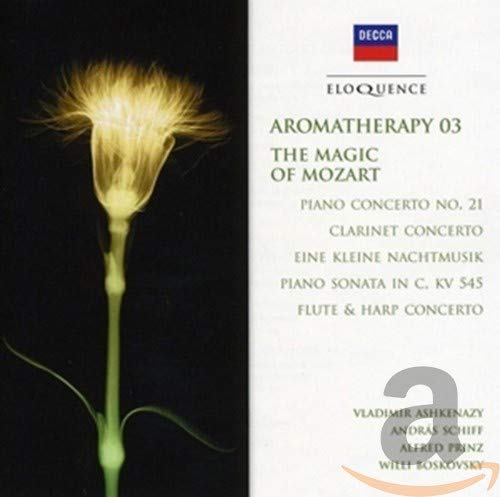 CD cover for “Aromatherapy 03: The Magic of Mozart” with a flower.