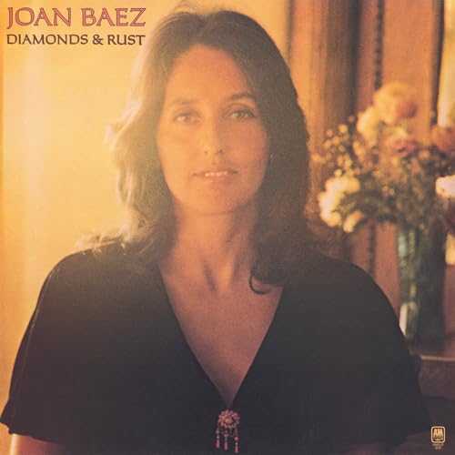Joan Baez album cover, "Diamonds & Rust," featuring a portrait of the artist.