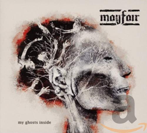 CD cover for Mayfair’s “My Ghosts Inside” featuring a distressed face image.