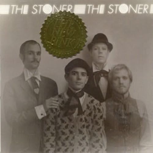 CD cover for "New Pink" featuring four men in vintage clothing.