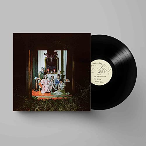 Vinyl record with album cover depicting a group in a baroque interior.