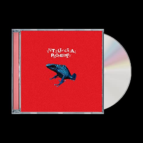 Red CD case with a blue poison dart frog image.