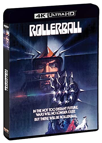 Rollerball Blu-ray cover featuring a helmeted athlete with spiked gear.