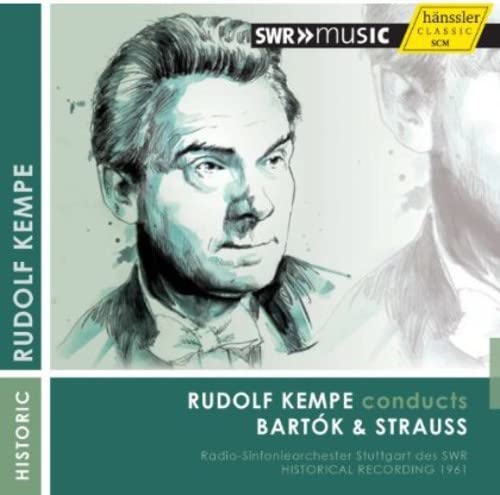 CD cover featuring a sketched portrait of conductor Rudolf Kempe.