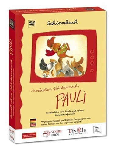 DVD cover for "Herzlichen Glueckwunsch Pauli" featuring illustrated rabbits.