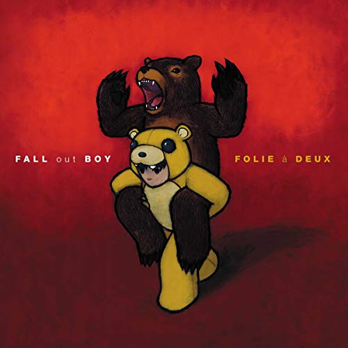 Album cover for Fall Out Boy’s “Folie à Deux” featuring two bears.