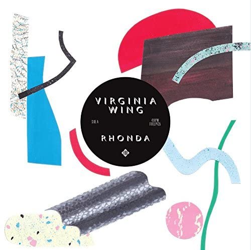 Vinyl record cover for Virginia Wing’s “Rhonda” with abstract geometric shapes.