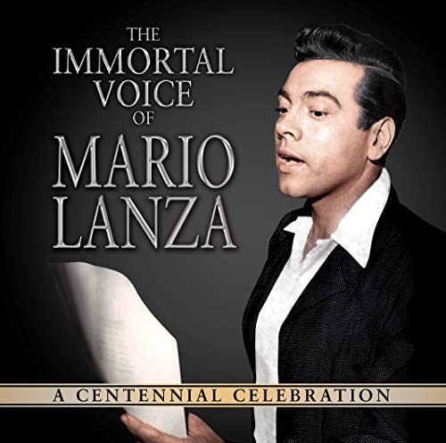 CD cover featuring a portrait of tenor Mario Lanza in a suit.