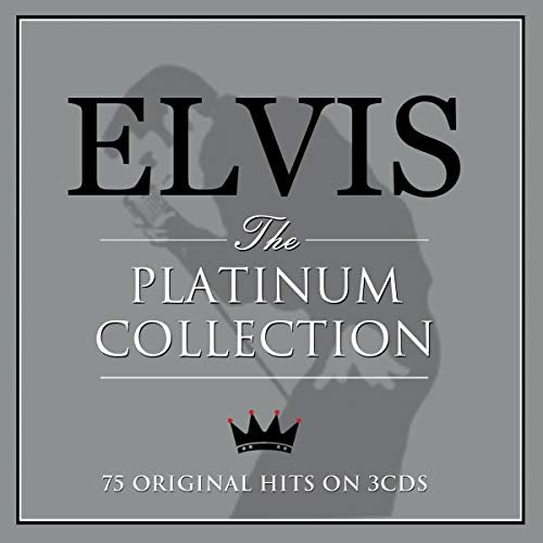 Elvis Presley The Platinum Collection CD cover with a silhouette of Elvis singing.