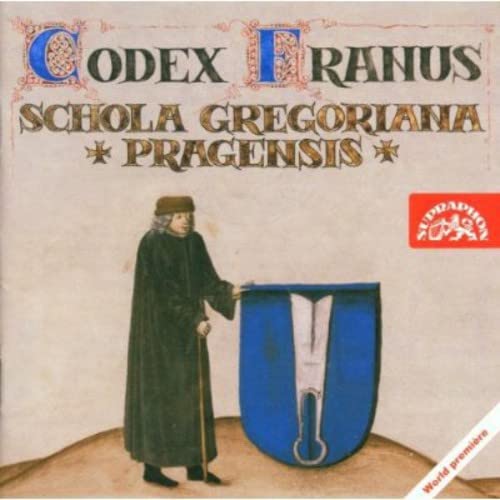 CD cover: illuminated text, a monk, and a blue shield design.