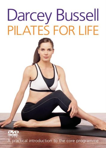 Pilates For Life DVD cover featuring Darcey Bussell in a seated pose.