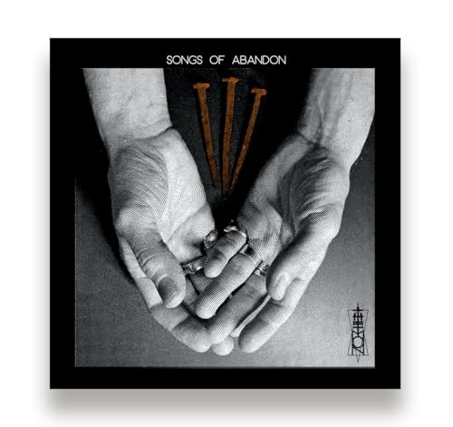Vinyl record cover: hands holding nails, dark and textured image.