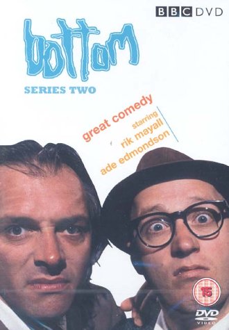 DVD cover for "Bottom - Series 2" featuring Rik Mayall and Ade Edmondson.