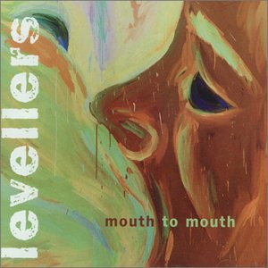 Abstract painting of two faces close together with Levellers Mouth to Mouth text overlay.