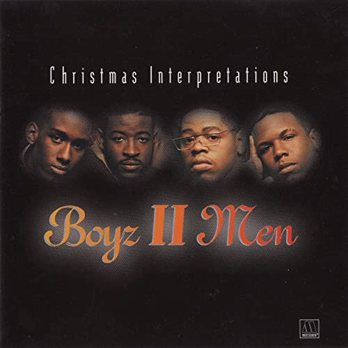 CD cover for Boyz II Men’s “Christmas Interpretations” featuring four men.