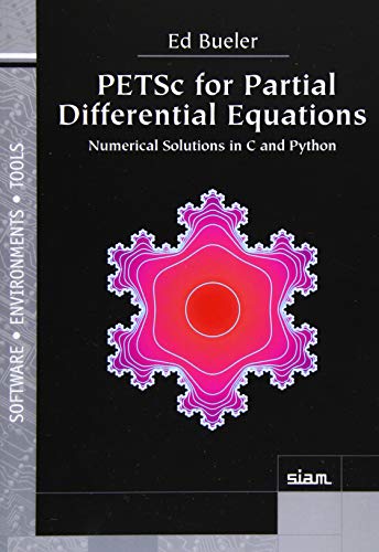 Book cover: "PETSc for Partial Differential Equations" with fractal image.