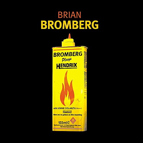 CD cover: Brian Bromberg Plays Hendrix, shaped like a gasoline can.