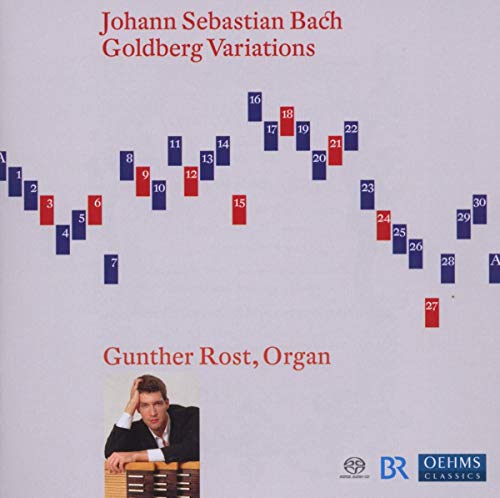 CD cover for Bach’s Goldberg Variations performed by Gunther Rost on organ.
