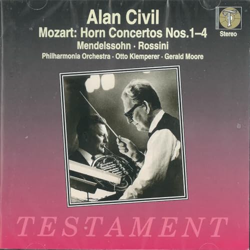 CD cover featuring Alan Civil conducting with a French horn player.