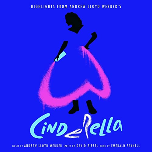 CD cover with a female silhouette and pink spray-painted dress on blue background.