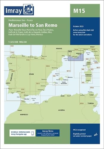 Imray Chart M15 : Marseille to San Remo : 15