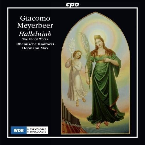 CD cover for Giacomo Meyerbeer’s choral works featuring a painting of women.