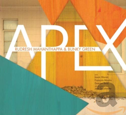 CD cover for "Apex" by Rudresh Mahanthappa & Bunky Green, abstract design.