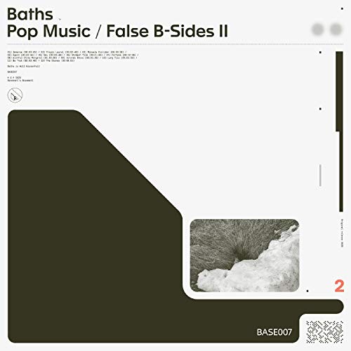 Album cover for Baths’ “Pop Music / False B-Sides II” with abstract imagery.
