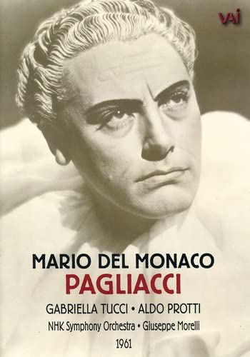 DVD cover featuring tenor Mario Del Monaco in Pagliacci, 1961.