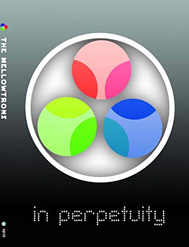 DVD cover for "The Mellowtrons - In Perpetuity" featuring colorful overlapping circles.