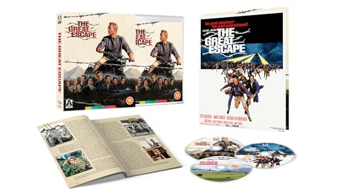 “The Great Escape” Blu-ray packaging, booklet, and discs shown.