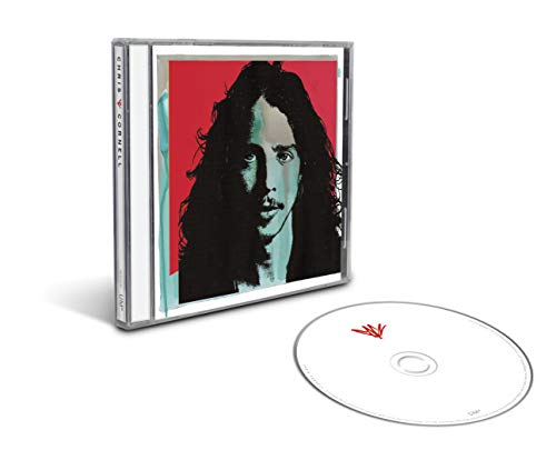 Chris Cornell CD case with portrait and accompanying white disc.