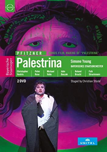 DVD cover for Bayerische Staatsoper’s “Palestrina” opera, featuring a singer.