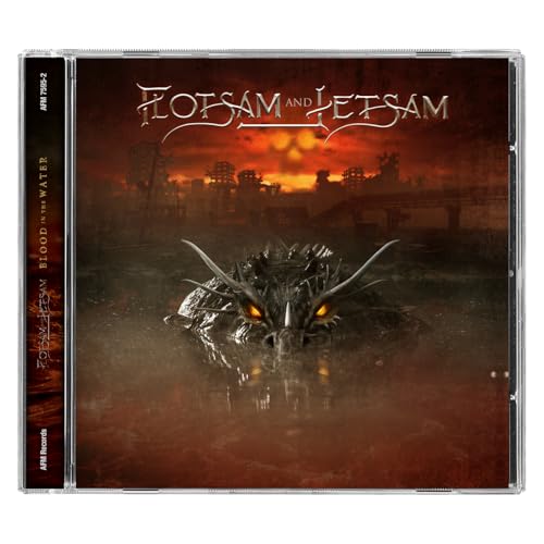 CD case for Flotsam And Jetsam’s “Blood In The Water” with a dragon.