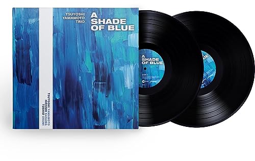 Tsuyoshi Yamamoto Trio A Shade of Blue vinyl album cover with two black records.