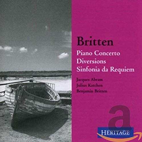 CD cover for Britten’s Piano Concerto with a boat image.