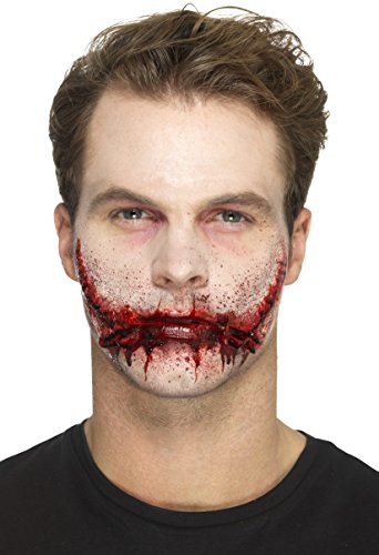 Smiffys 46797 Latex Stitched Smile Prosthetic, Flesh, One Size