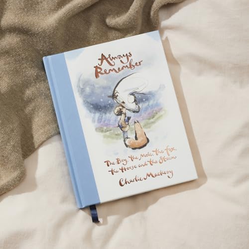 Book cover with watercolor illustration of a boy, fox, and horse.