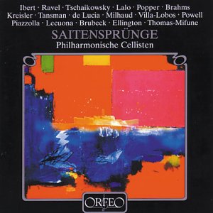 CD cover for “SAITENSPRUNGE” featuring abstract red, blue, and yellow artwork.