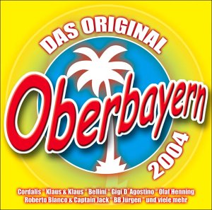 CD cover for “Oberbayern Hits 2004” with a palm tree graphic.